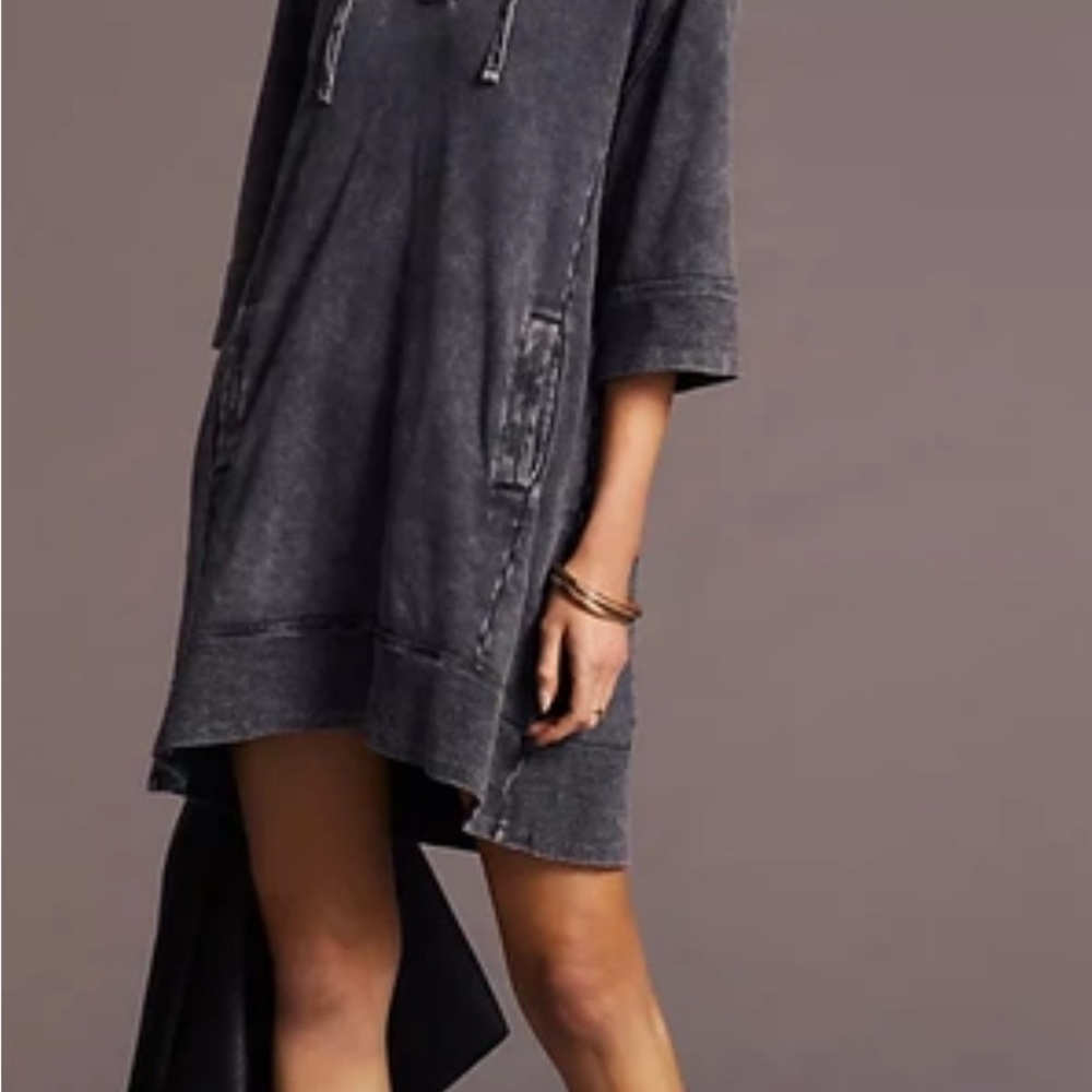 Anthropologie Charcoal Gray Dress